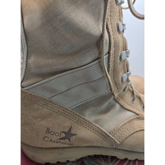 BOOT CAMPAIGN BRANDED ALTAMA 5855 MENS 11.5 COMBAT DESERT TAN NYLON SUEDE BOOTS - Picture 7 of 11